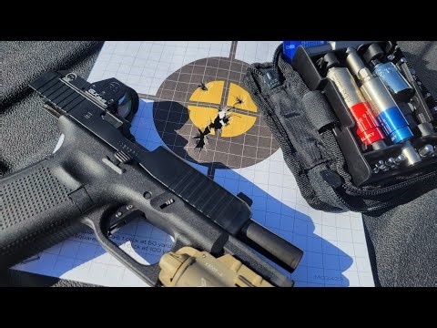 Zero your pistol red dot. The distance doesn't matter.