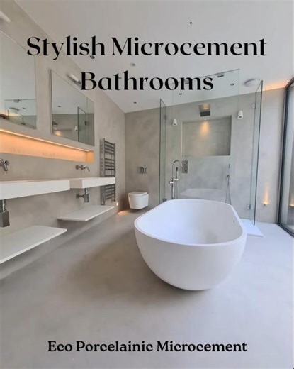 Microcement Bathroom neutral and functional#microcement #bathroominspo#microcemento #seamlessdesign