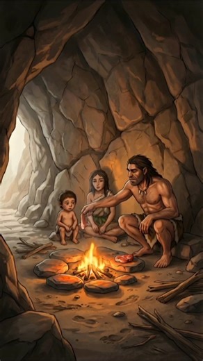 How Primitive Humans Cooked Food Without Modern Tools #shorts