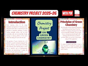Chemistry Project Class 12th 2025-26 || Green Chemistry || With PDF File