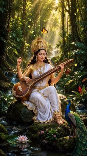 Jai Saraswati Mata 🙏 Most Beautiful Saraswati Aarti | Veena Vadini | 4K Devotional
