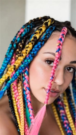 Tired of high-maintenance hair color that damages your hair? 😫 There's a secret we're spilling! Discover the magic of Colorful Box Braids! 🎨 This is the ultimate protective style that lets you rock any color you can imagine without the commitment or damage of dye. In this video, you’ll see: ✨How to choose the best colors for you. ✨The stunning, head-turning looks you can create. ✨Why this is the easiest way to get (and keep!) vibrant color. Say goodbye to faded color and constant root touch-up