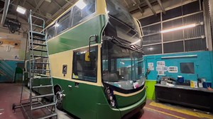 See behind the scenes at how our Kent celebration bus came to life. A huge thank you to all of the hard work our amazing paintshop done during this project! Keep an eye out for the bus which will be out in service in and around Kent ❤️ | Arriva Kent and Medway