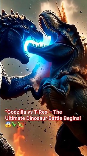 “Godzilla vs T-Rex – The Ultimate Dinosaur Battle Begins! 😱🦖🦎”#GodzillaVsTRex #Epic #AIWondersWorld