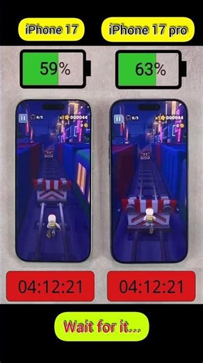 ⚡⚡iPhone 17 vs 17 Pro Battery Test: The Winner SHOCKED Me!! 🤯⚡#iphone17 #iphone17pro