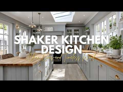 Traditional Shaker Kitchen Design with Clean Lines and Timeless Wood Beauty