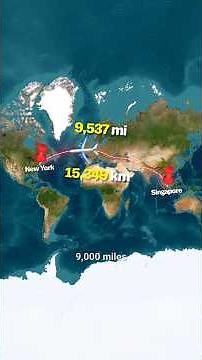 Longest Flight in the World vs Shortest Flight 🤯 Nonstop Route ✈️