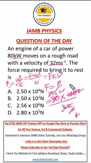 #JAMB #JAMB2026 #dtwtutorials | Math & Science Classes by DTW Tutorials
