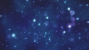 Snowing snowflakes on dark blue background - Free Stock Video