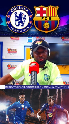 Kwaku Chianz at it again! 🤣🤣 If you rep Barcelona, drop a Chelsea AWU! in the comments #otecfm1029 #OtecSports #chelseaBarca | OTEC 102.9 FM
