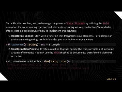 Transforming Collections in a Stream Pipeline with Akka Streams