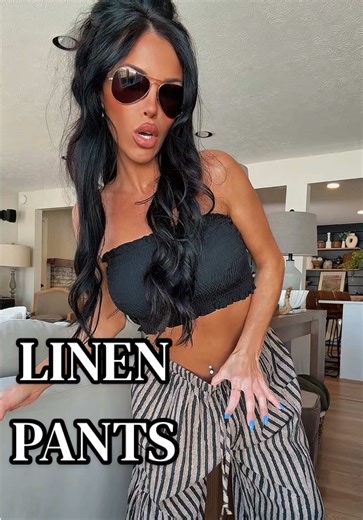 The cutest and most comfy boho flowy pants for spring and summer! #bohopants #flowypants #linenpants #baggypants #tiktokshopspringglowup
