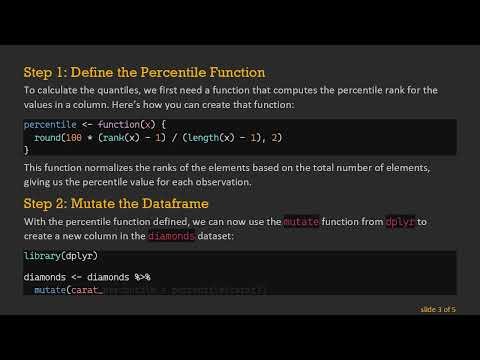 How to Mutate a New Column with Quantiles in Your DataFrame Using R