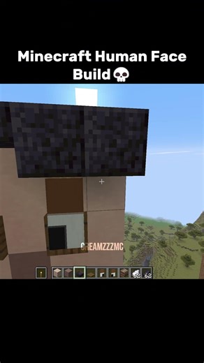 Minecraft Human Face Build 💀 #minecraft #minecraftmemes