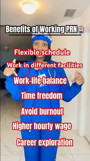 Benefits of working PRN as a nurse 🏥 #nurse #travelnurse #nursetok #registerednurses #nursing