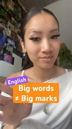 Big words do not mean big marks in your English essays! Includes rules to follow, an example 🧡