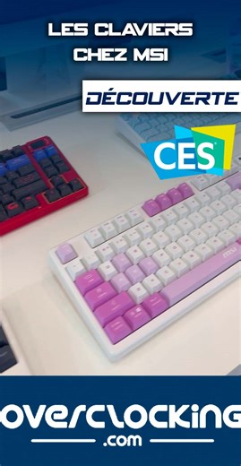 @overclocking_com on Instagram: "MSI apporte du renouveau dans sa gamme de claviers ! On note des choix audacieux côté design, avec une grande variété de couleurs, des keycaps aux formes différentes et des détails esthétiques soignés qui sortent de l’ordinaire ! C’est encourageant de voir MSI oser et expérimenter, en proposant des modèles qui allient ergonomie, personnalisation et style pour tous les types de gamers. 🙏 Merci à MSI, Intel, Lexar et AORUS pour leur soutien lors du CES 2026. @msig