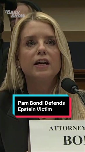 Pam Bondi's Strong Defense of Epstein Victim