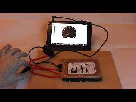 Destroying a hard disk drive with a hammer (no fake, complete setup with computer)