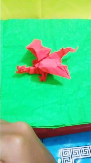 Origami Devil Dragon V2 Design by Jo nakashima - Folded by me EdinzOrigami #dragon #origami