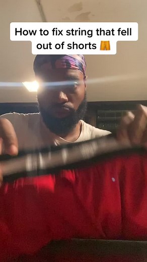 How to fix string that fell out of shorts 🩳