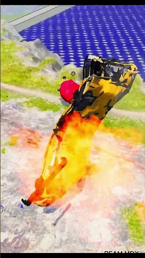 Bus vs Giant Lava Pit 😱 BeamNG drive #187 #beamng #beamngdrive #automobile #viral#short #shorts