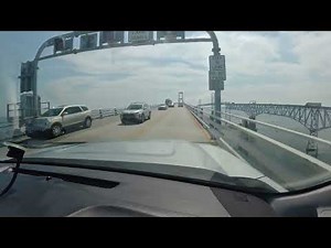Driving the "wrong way" on the Chesapeake bay bridge Eastbound Maryland Dangerous