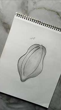 How to draw a Papaya/Drawing &Shading/Beginners/Art