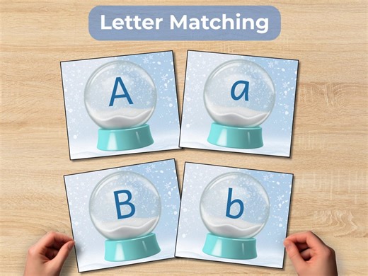 Alphabet Letter Matching Game | Uppercase & Lowercase ABC Montessori Printable Cards for Preschool, Toddler, and Kindergarten - Etsy