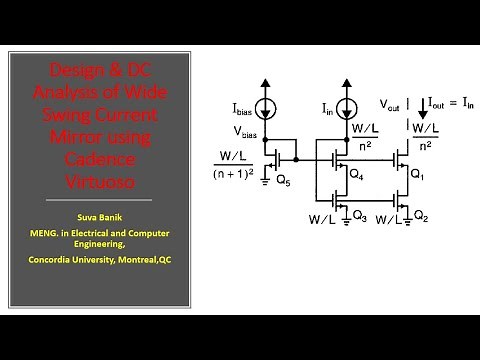 MOSFET Wide Swing Cascode Current Mirror Design in Cadence Virtuoso| Cadence DC Parametric Analysis