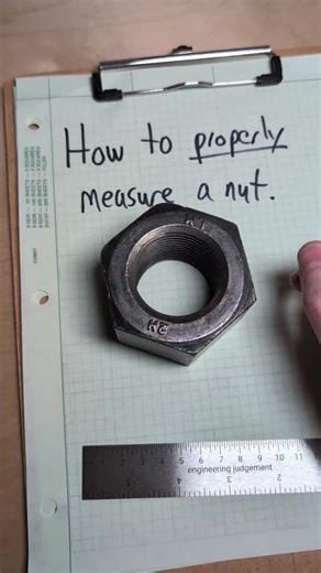 How to properly measure a hex nut this time! Thanks for pointing out my mistake earlier.