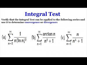 Integral Test Examples | infinite series