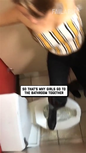 In the men's room, they break the toilets on purpose... 🤪 🤣 #bathroomselfie #bathroompic #girlfail #fail | FailArmy