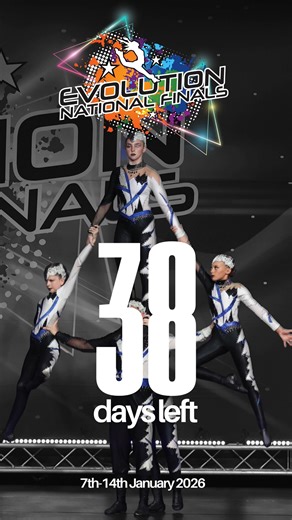 Just 38 days until we’re back under the lights at RACV Royal Pines ✨ Soak up the rehearsals, polish those endings, and get ready for the best week of the year 💜 #EVOCountdown #EvolutionDanceComp | Evolution Dance Competition