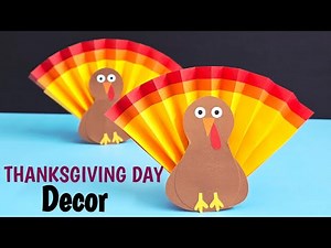 Easy Thanksgiving Turkey Craft Tutorial | DIY Fall Paper Turkey | Thanksgiving Paper Crafts