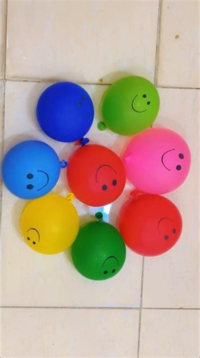 🙂🤢🥶💗😡 Colourful Smiley Balloons Pop | Satisfying ASMR Balloon Popping #asmr #satisfying