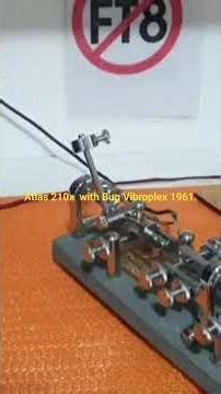 Atlas 210x CW QSO ZV2GO, Bug Vibroplex 1961.73 de PY3DU.