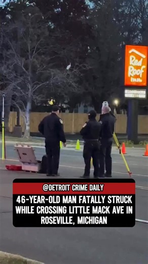 man crossing Little Mack just south of Masonic was hit by a female driver on her way to work — he died at the scene. Police say the driver was cooperating and was within the speed limit. Be careful out there, everyone. Credit: @charlie_langton | Detroit crime daily