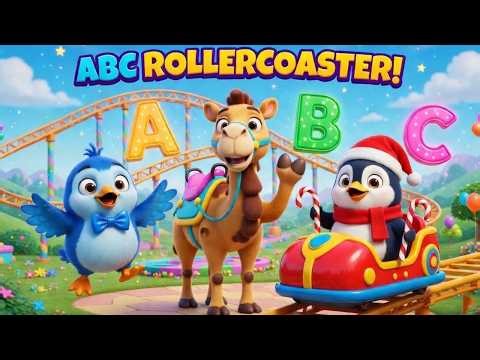 ABC Rollercoaster Alphabet Ride 🎢 | Learn A to Z Letters for Kids | Fun Cartoon Learning