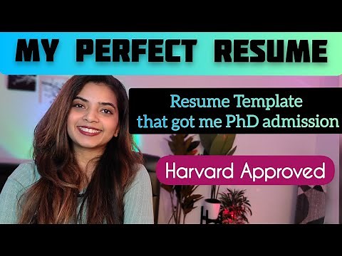 How to write the Perfect Resume for College Admissions | Ph.D., MS and Undergrad