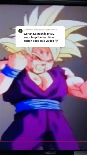 Gohan goes SSJ2 vs Cell - Spanish version