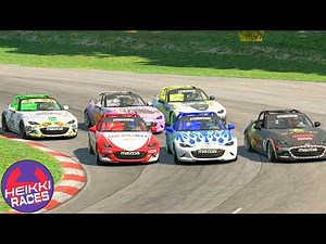Este doble 3 wide no puede salir bien (iRacing / Summit Point / Mazda MX-5) || Heikki360ES