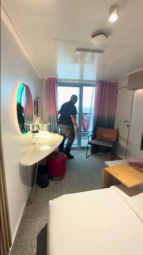 Scarlet Lady Sea Terrace balcony room tour #virginvoyages #scarletlady #balcony #cruise se
