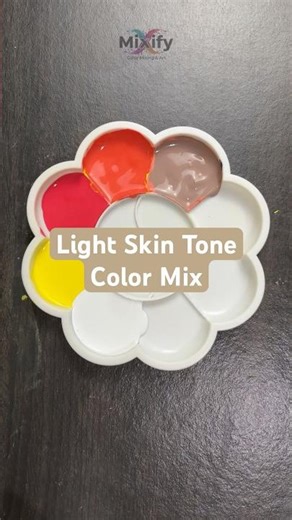 How to Mix LIGHT Skin Tone (Fair/Beige) 🎨 Satisfying #colormixing #skintone
