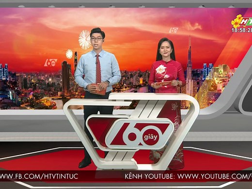 【电视广播录像】越南胡志明市电视台HTV3垫片、转播VTV19点《时事》片头(2024.02.10)