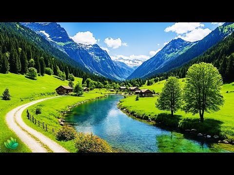 Peaceful Mountain Ambience with Relaxing Piano & Violin Music for Stress Relief