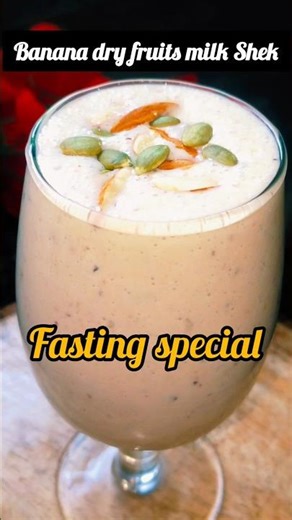 banana dry fruits milkshake / #bananamilkshake