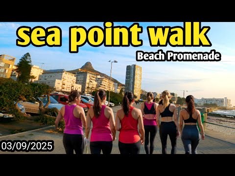 Sea Point Promenade Walk 🌊 | Cape Town Beachfront Virtual Tour 2025