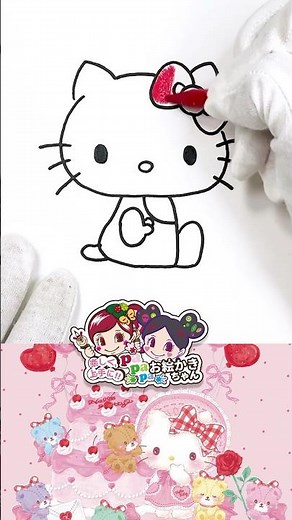 How to draw Hello Kitty #hellokitty #sanrio #cat #kitty #howtodraw #illustration #easydrawing