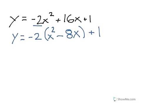 Completing the Square - leading coefficient